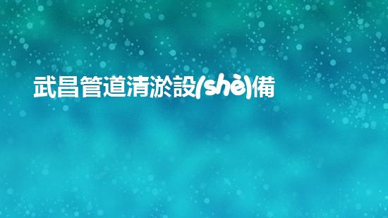 武昌管道清淤設(shè)備廠家：獨(dú)創(chuàng)技術(shù)，徹底解決管道堵塞問(wèn)題！